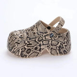 Thick Bottom Clogs for Women Closed Toe Chunky Platform Sandals Woman Summer 2023 Super High Wedge Heel Slippers