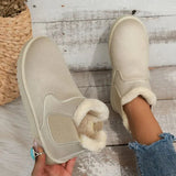 Boots For Women Women's Low Shoes Flat Heel Booties Ladies Winter Footwear Boots-women Luxury Designer Cotton Shoes