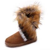 Women Slip on Flat Cotton Shoes Women Light Ankle Boots Female White 2023 Winter Super Warm Snow