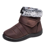 New Down Waterproof Winter Boots Women Anti Slip Thick Warm Plush Snow Boots Woman Leisure Rabbit Fur Cotton Padded