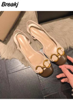 Women's Sandals 2023 Elegant Office Ladies Shoes and Sandals Women Casual Shoes Square Heel Sandals Slip On Woman