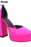 High Heeled Women Pumps 2023 Vintage Buckle Mary Jane Shoes Great Quality In Spring Summer All-match Temperament