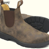 Leather Boots Men Chelsea Boot Handmade 2021 Autumn Winter Shoes Casual Comfortable Unisex Ankle Boots Zapatos De