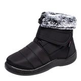 Women's Waterproof Winter Boots Non Slip Thick Plush Snow Boots for Women 2023 New Rabbit Fur Warm Cotton Padded Shoes Plus
