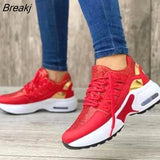 Sneakers Spring and Autumn New Lace Up Wedge Platform Shoes 2022 Ladies Outdoor Fashion Air Cushion Casual Running