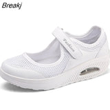 New Women's Light Fashion Breathable Mesh Wedge Heels Shoes Casual Shoes Mesh Outdoor Sports Running Designer