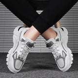 Men Sneakers Lace Up 2023 New Autumn Mesh Breathable Soft Bottom Casual Running Shoes Male Walking Footwear Zapatillas