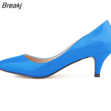 Classic Sexy Pointed Toes 5cm Low Med Kitten High Heels Women Pumps Shoes Spring Brand Design Dress Wedding