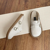 Women's Closed Toe Slippers 2023 New Mules Cotton Breathable Flat Sandals Outdoor Casual Shoes Soft Sole Comfort Ladies