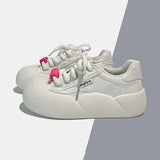 Women Vulcanized Shoes Chunky Sneakers Women Flats New Design Sport Shoes Lace Up Women Shoes Fashion Walking Sneakers