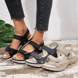 Woman 2024 Trend Summer Retro Roman Sandals Women Pu Casual Wedge Sandals Slippers Women Platform