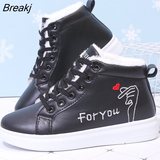 Women Snow Boots Winter Plush Keep Warm Cotton Shoes Lace Up Velvet Ankle Boots Platform Student Leisure Zapatos De Mujer