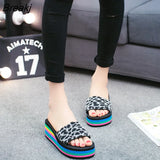 Women Sandal Slippers Platform Bath Slippers Wedge Beach Flip Flops High Heel Beach Slide Shoes EVA Fashion Casual