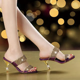 The Summer Of 2024, The New Water Drill Sandals, Women's High Heels, Temperament, Diamond Slippers, Fashion