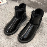 Women 2023 Winter New Fashion Transparent Thickened Plush Versatile Warm and Comfortable Waterproof Anti slip Low top Snow