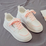 Platform Running Sneakers Women Tennis shoes Woman Walking Chunky Sneakers white Casual Slip on Vulcanized
