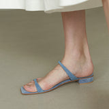 Fashion Minimalist Two Part Slide Sandals Women Slippers Summer New Outdoor Beach Flat Sandals Non-slip Slides Woman