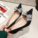 Ladies Sexy Stiletto Heel Pearl Wedding Shoes Bride Thin High Heels White Pumps Women 2023 Pointed Toe Dress Party