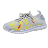 Printed Breathable Sneakers for Women 2023 New Lace Up Non Slip Tennis Shoes Woman Platform Sport Sneaker Plus Size