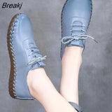 Newest Designer Woman Flats Breathable Sew Oxford Sneakers Women Casual Lace Up Split Hollow Moccasins Loafer