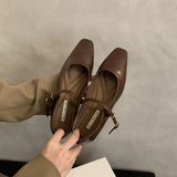 Breakj Evening Temperament Commuter Single-Shoe Women 2025 New Autumn Korean Version Of The Fairy Coarse And Mary Jane Small Leather