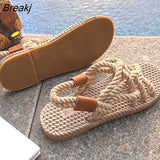 Woman Shoes Braided Rope With Traditional Casual Style And Simple Creativity Fashion Sandals Women Summer