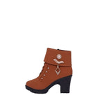 Breakj Size 2025 Autumn And Winter New High-Sc Coarse And Short Boots Women Zipper Short Boots Waterproof Table Thick Bottom Water