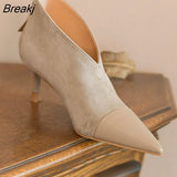 2023 New High Heels Women Chelsea Ankle Boots Casual Ladies Shoes Gladiator Goth Shoes Fashion Platform Motorcycle