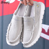 Canvas Casual Men's Shoes Old Beijing Cloth Shoes Summer Leisure Flat Fisherman Driving Shoes Slip on Walking