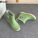 Autumn Winter Women Rubber Boots Fashion Waterproof Boots Casual Female Colorful Rain Boots Garden Non-slip Water Shoes