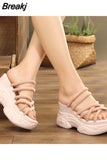 Shoes Lady Slippers Soft Slipers Women Slides Platform Fashion Flock Comfort 2023 Flat Luxury PU Super House