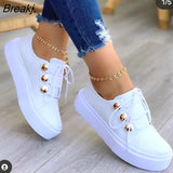 New Fashion Women Flat High Quality Casual Shoes Comfortable Outdoor Sports Platform Plus Size Round Head