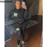 Casual Letter Graffiti Print Two Piece Sets Women Hooded Sweatshirt And Jogger Pants Tracksuits Fall Winter Outfit