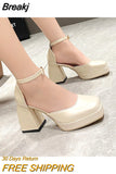 Women Mary Janes Lolita Shoes Thick Platform Shoes Sandals 2023 New High Heels Pumps Summer Party Ladies Shoes Mujer