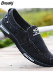 Men Shoes Denim Lace-Up Casual Shoe Plimsolls Breathable Male Footwear Spring Sneakers 2023