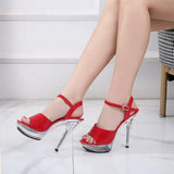 Sandals Woman Drag Queen High Heels 13-15CM Platform Ladies Sandals Open Toe Women Wedding Shoes Sandals Big Size