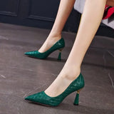 for Women 2023 High Heels Ladies Summer Footwear Pointed Toe Red Pumps Evening on Heeled Casual Social Free Shipping