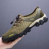 Men Casual Sneakers Breathable Mesh Shoes Mens Non-Slip Outdoor Hiking Shoes Mens Climbing Trekking Shoes Zapatos