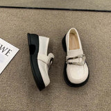 Shoes Women's Shoes 2024 Spring New Style Thick Soles, Thick Heels, Black Shoes, Jk Mary Jane Shoes, Single Shoes, Small Leather