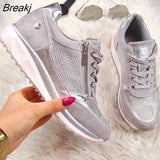 Women Shoes Gold Sneakers Platform Trainers Women Shoes Casual Lace-Up Tenis Feminino Zapatos De Mujer Womens Sneakers