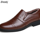Men Genuine Leather Formal Business Shoes Male Office Work Oxfords Brand Plush Party Wedding Anniversary Shoe Man
