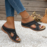 Sandals Women New Summer Shoes Women Elegant Low Heels Sandals Summer Slippers Zapatos Mujer Wedge Heeled Sandals