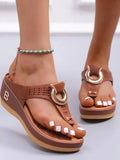 Women New Summer Sandals Open Toe Beach Shoes Flip Flops Wedges Comfortable Slippers Cute Sandals Plu Size 35~43 Chaussure