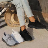 Breakj 2024 New Casual Single-Shoe Large-Size Fashion Thick-Soled Solid Color Before Wearing Flying