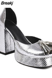 High Heeled Women Pumps 2023 Vintage Buckle Mary Jane Shoes Great Quality In Spring Summer All-match Temperament