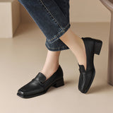 New Black Mary Jane Single Shoes With Thick Soles Brown English Style JK Small Leather Shoes Flat-Soled Work