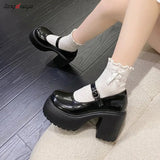 Quality Rubber Sole Japanese Style Platform Lolita Shoes Women Vintage Soft Sister Girls Shoes School mary jane shoes