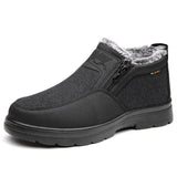 Shoes Middle-aged Elderly Men's New Plush Warm Anti Slip Waterproof Snow Boots Outdoor Work Travel Leisure Shoes