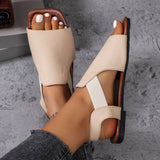 Women Flat Sandals 2024 Leather Slingbacks Sandal Rome Style High Quality Summer Ladies Shoes Open Toe White