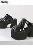 High Heels Women's Sandals 2023 Simply Style Roma Platform Sandals Round Toe Hollow Out Comfy Walking Ladies Shoes